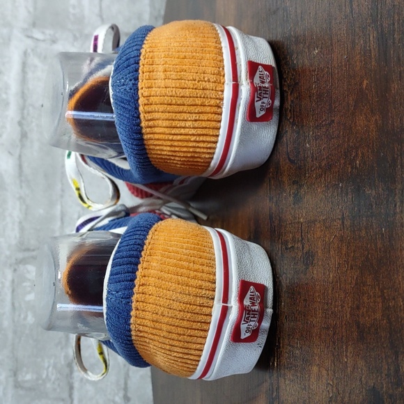 Vans Multicolor Corduroy Sneakers - Red, Blue, Orange - Picture 6 of 13